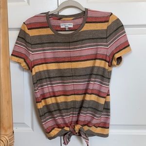 Madewell Texture + Thread Tie Front Top